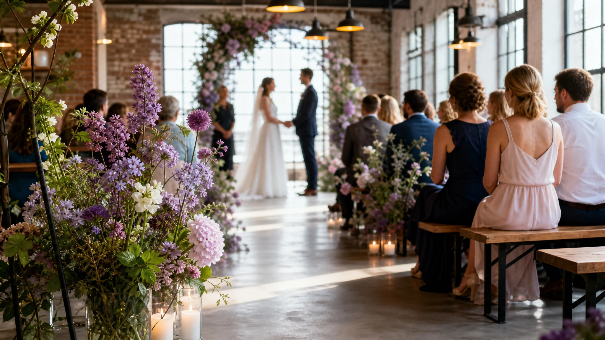 Floristen für Hochzeit - Trauungsort: Altar, Bogen, Bankschmuck