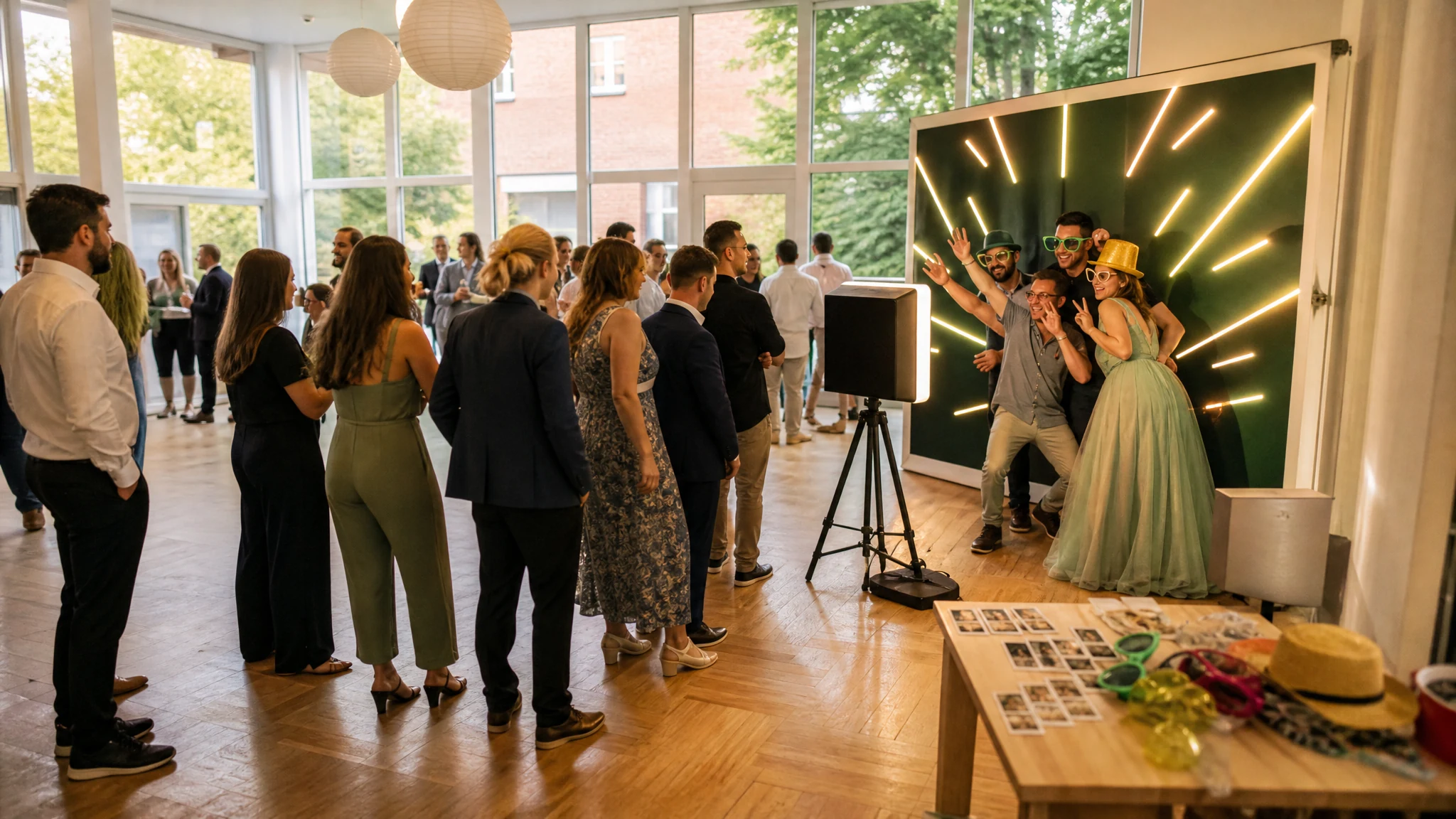 Fotobox Siegburg - Szenischer Moment: Wenn die Fotobox den Raum übernimmt