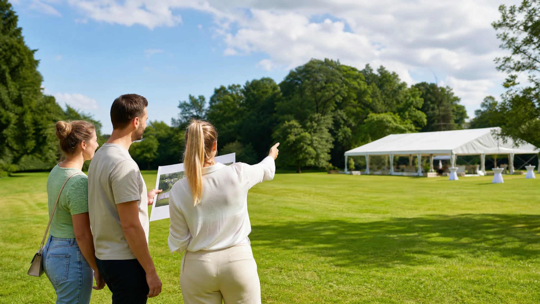 Pavillon mieten Hochzeit - Wo der Pavillon stehen darf - Standortfrage ernst nehmen