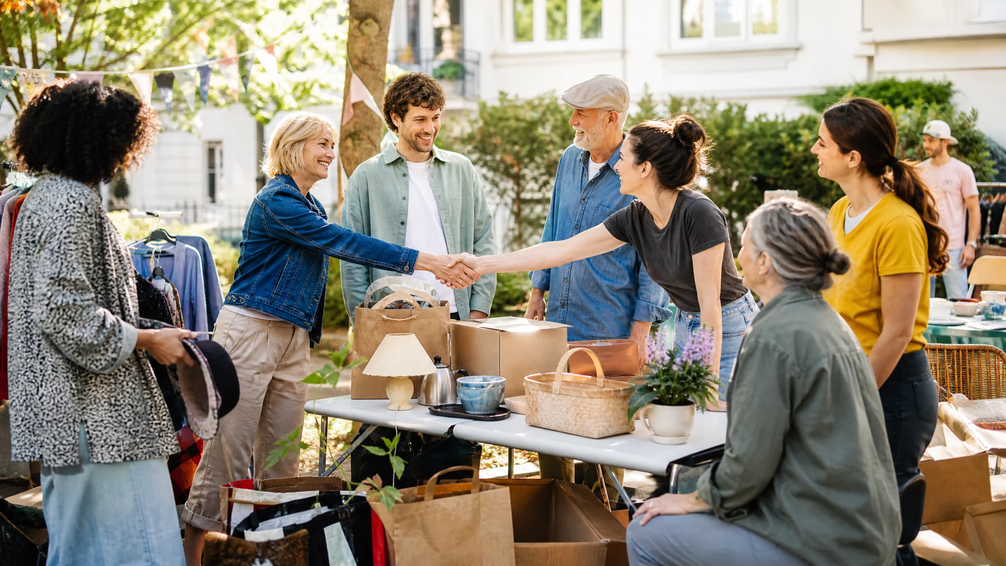 Flohmarkt organisieren - Mitstreiter gewinnen: Vom Einzelstand zum Nachbarschaftsflohmarkt