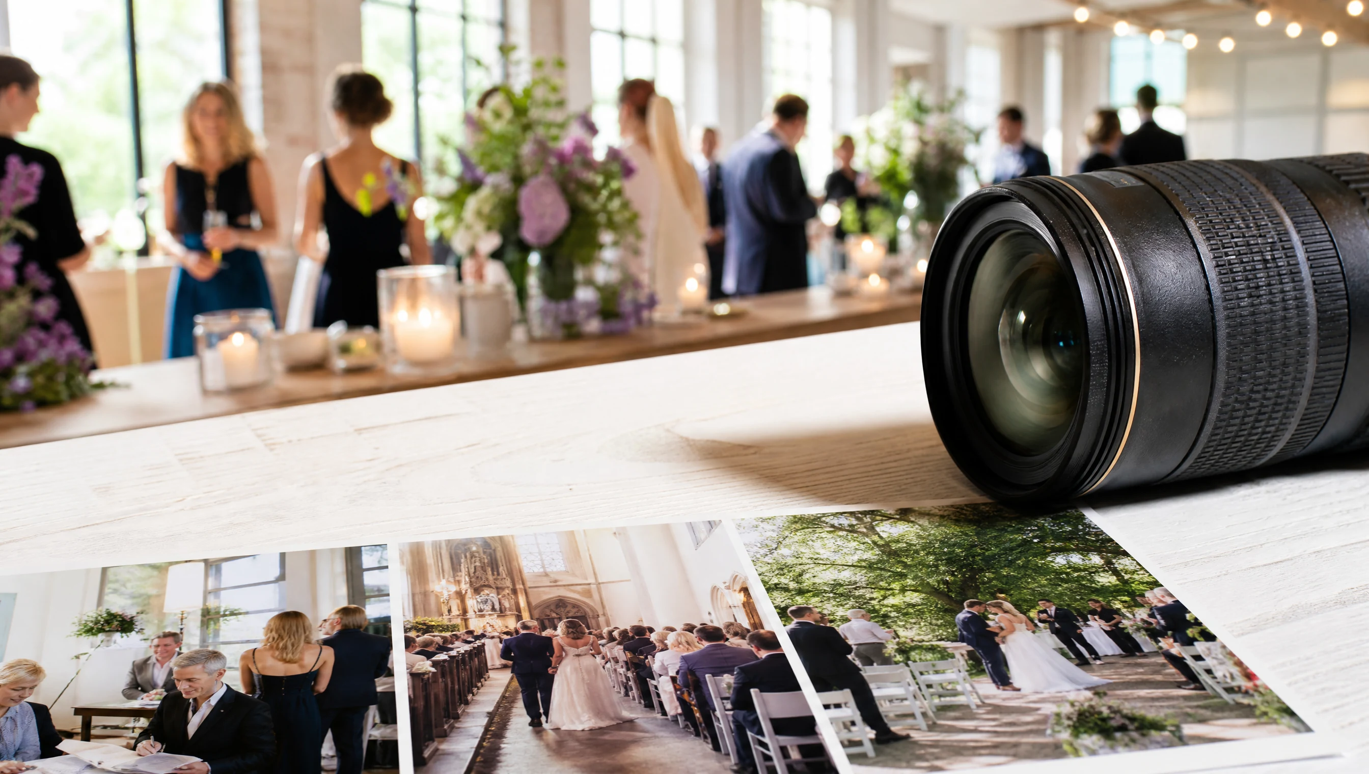 Fotograf Hochzeit in der Nähe - Abdeckung verschiedener Hochzeitsformate: Standesamt, kirchliche Trauung und freie Trauung