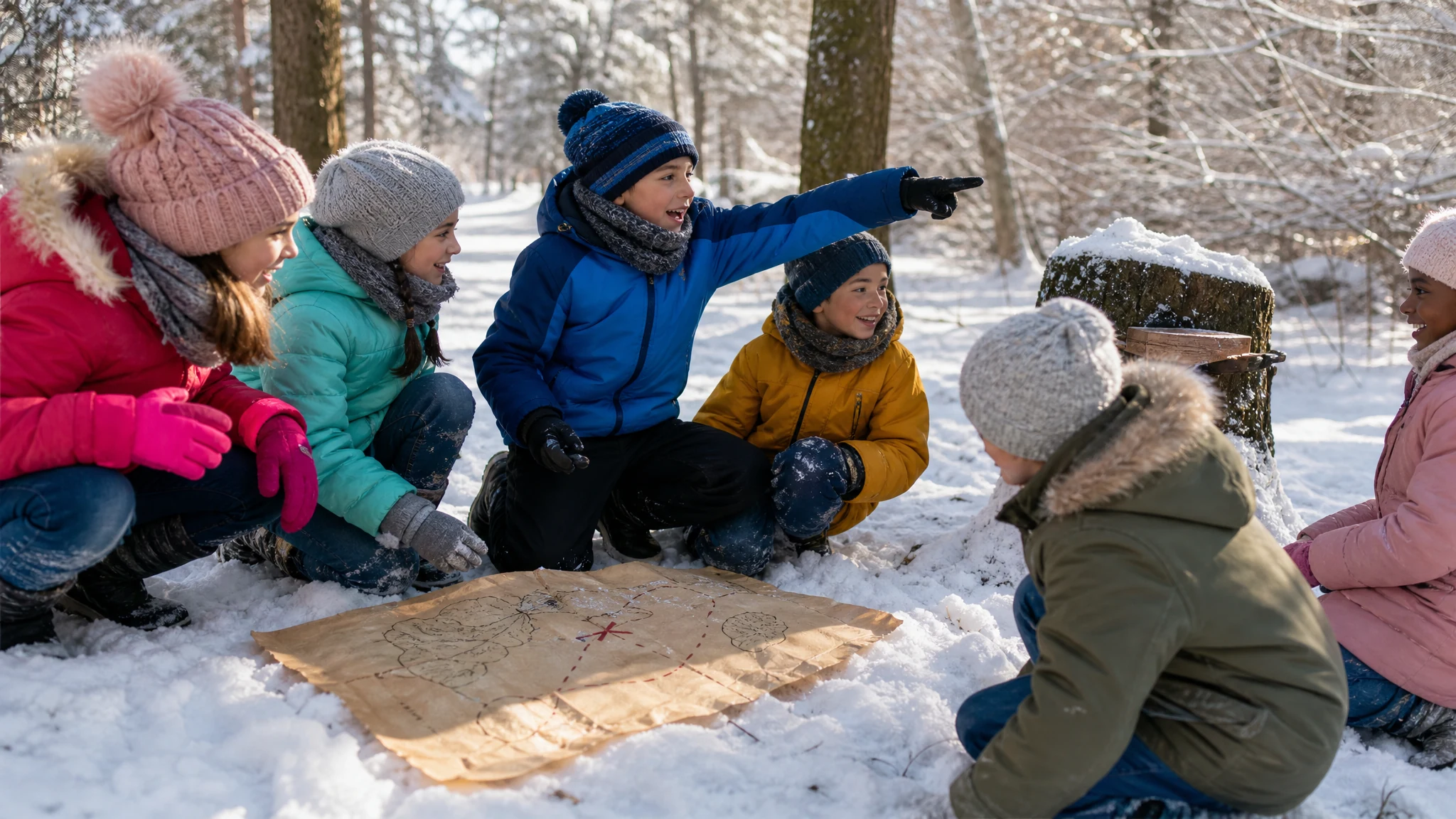Kindergeburtstag Winter - Schatzsuche und Schnitzeljagd im Winter: Draußen und drinnen umsetzbar