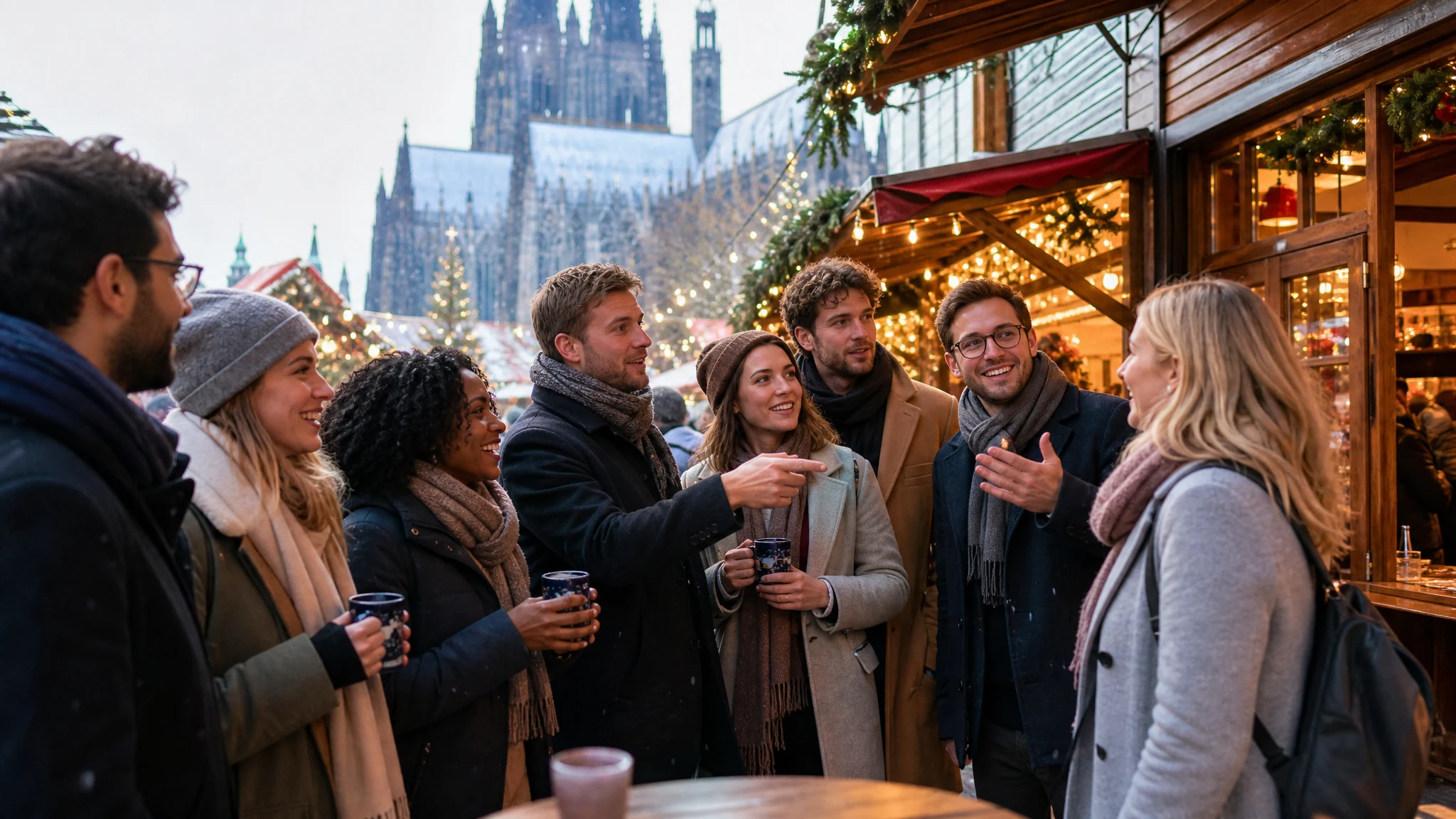 Weihnachtsfeier Ideen Köln - Glühweinempfang auf dem Weihnachtsmarkt am Dom
