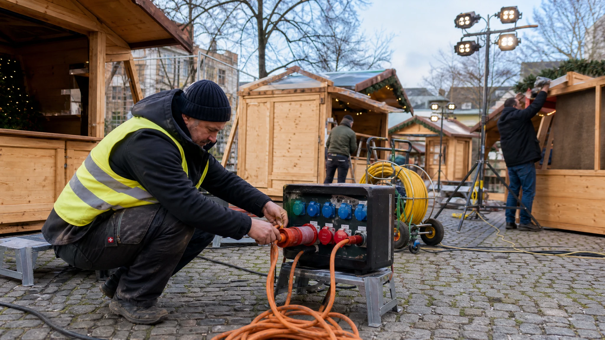 Weihnachtsmarkt organisieren - Standort, Strom und Sanitär - die unterschätzte Infrastruktur