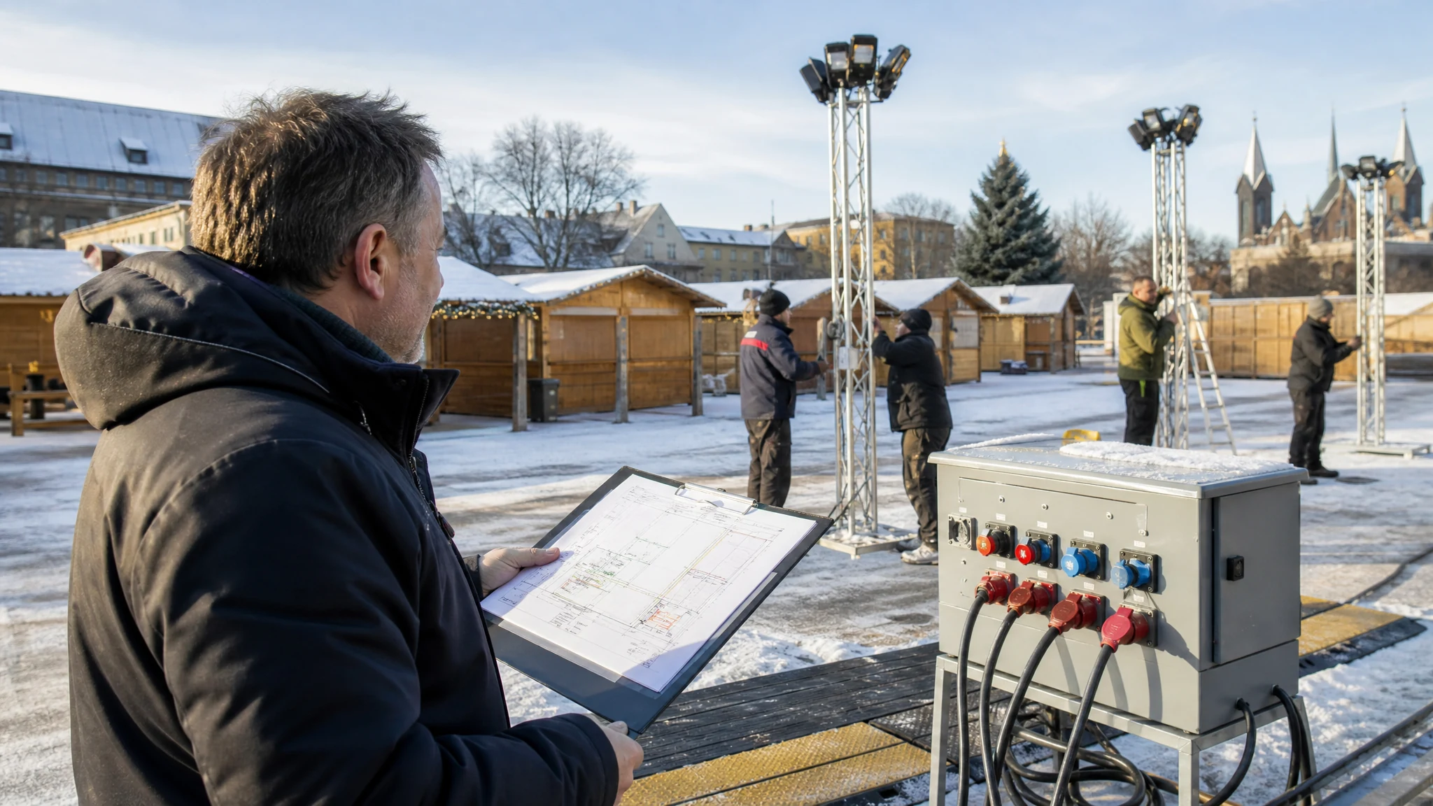 Weihnachtsmarkt organisieren - Standort, Strom und Sanitär - die unterschätzte Infrastruktur
