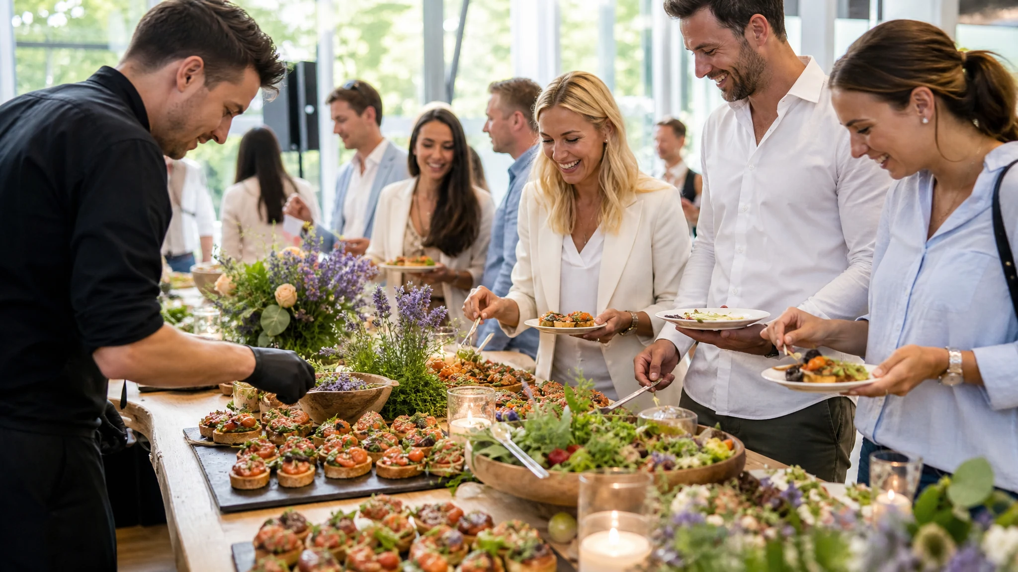 Catering für 100 Personen - Wie sich der Gesamtpreis zusammensetzt - die fünf Kostenhebel