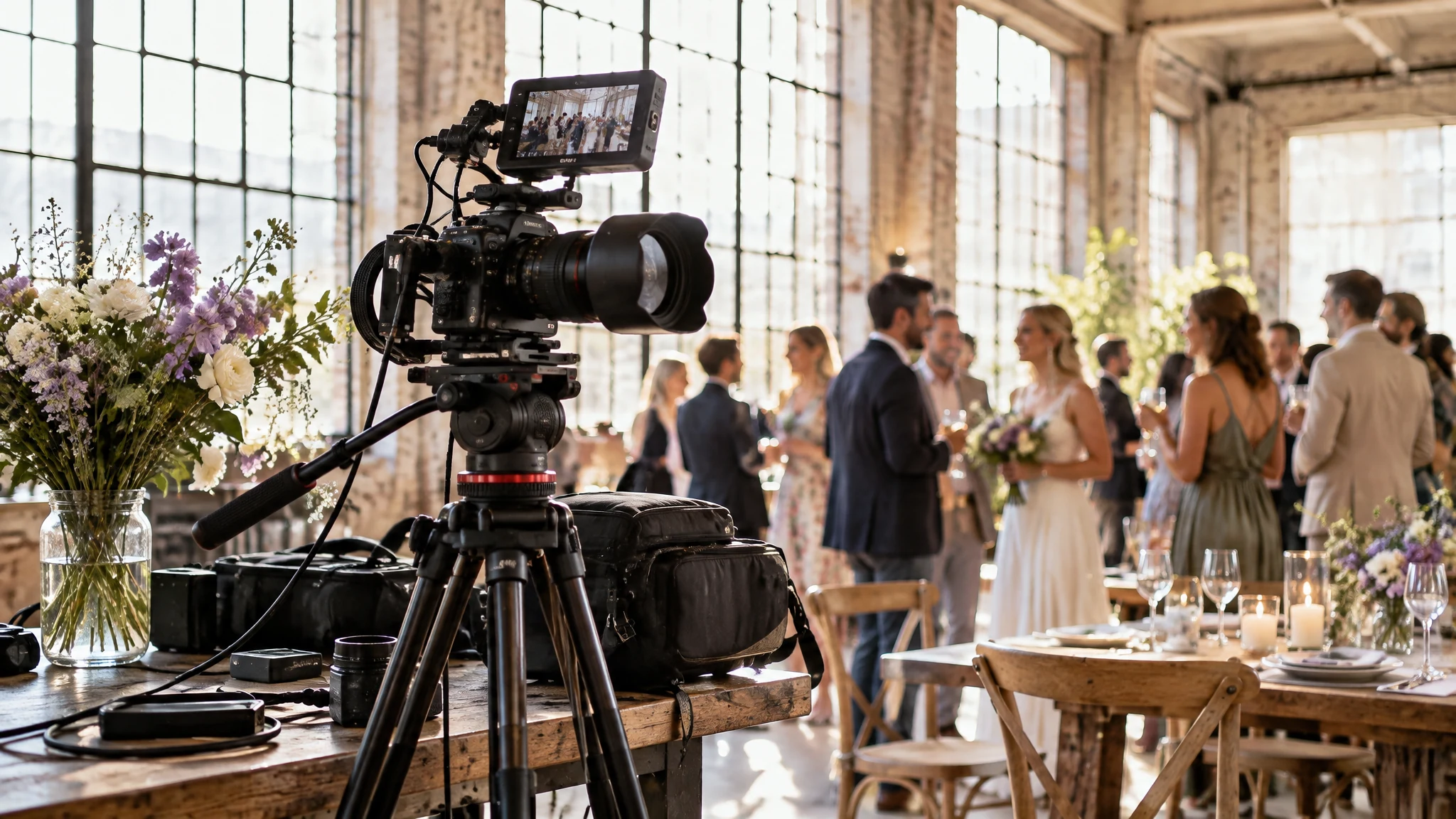 Fotograf und Videograf Hochzeit - Hochzeitsfeier im Industrieloft mit Foto und Video als Kombipaket