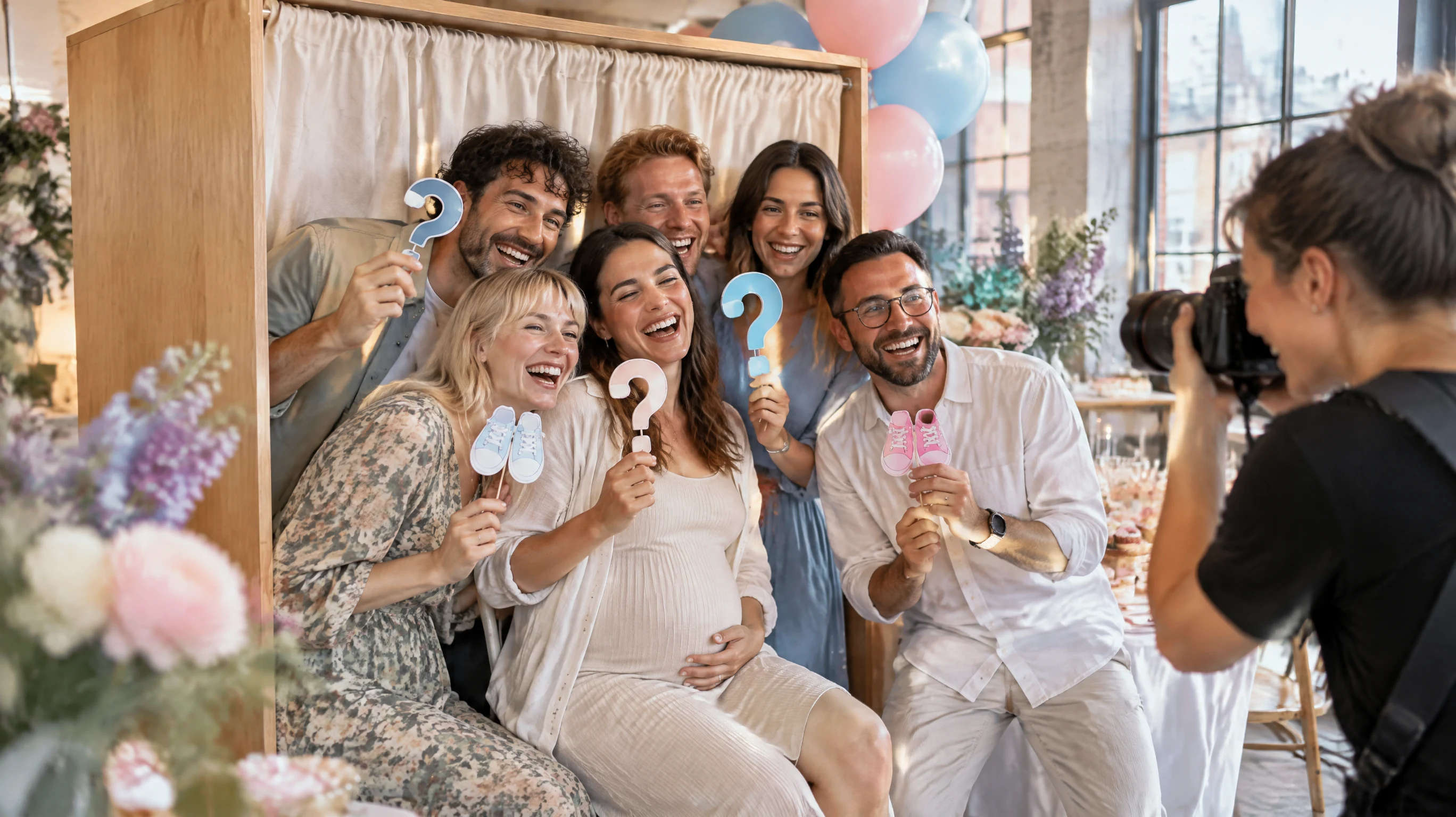 Gender Reveal Party - Erinnerungen festhalten: Fotobox und Fotografie