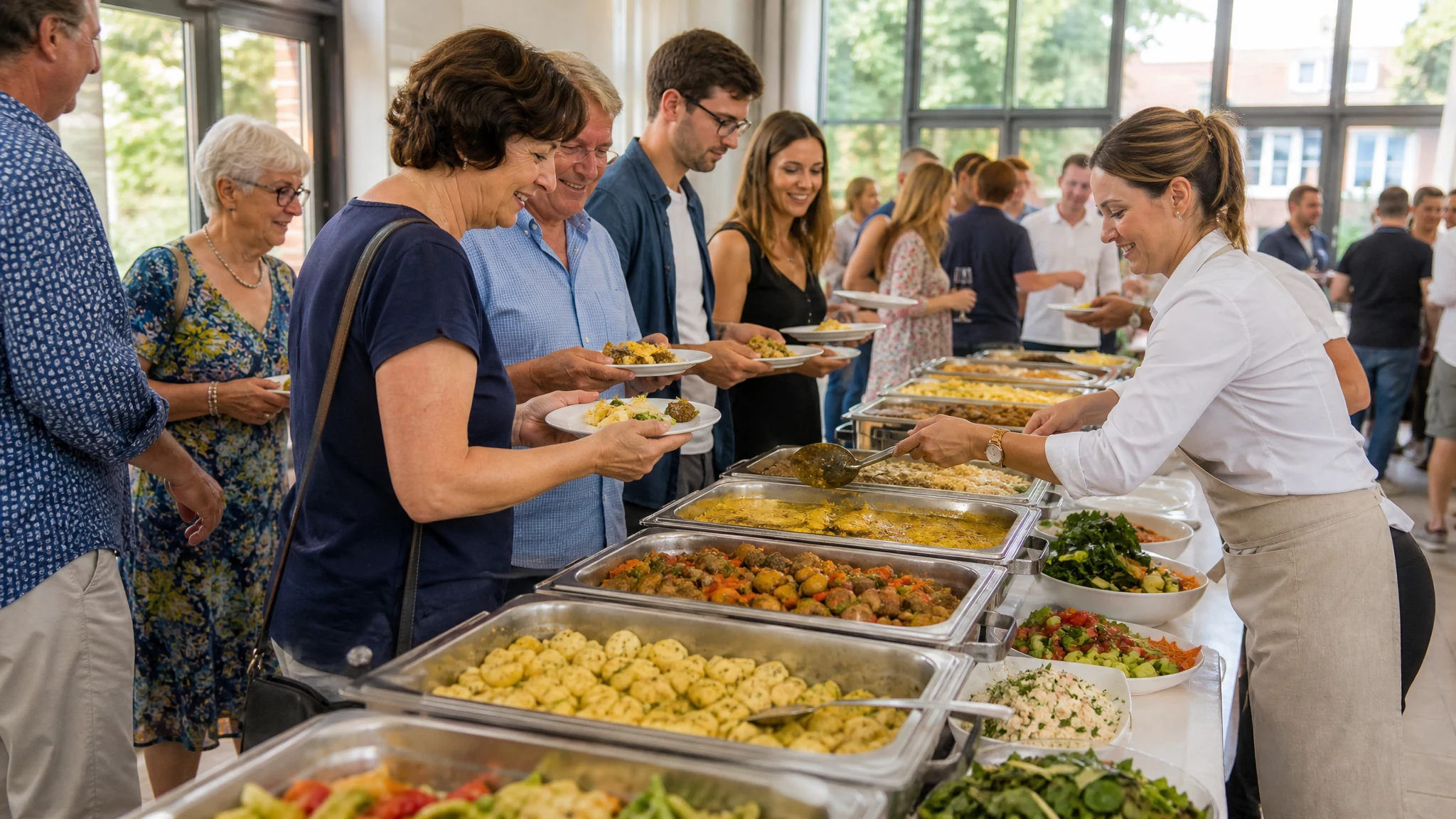 Partyservice für Geburtstagsfeier in der Nähe - Was ein warmes Buffet für 20 Personen wirklich kostet