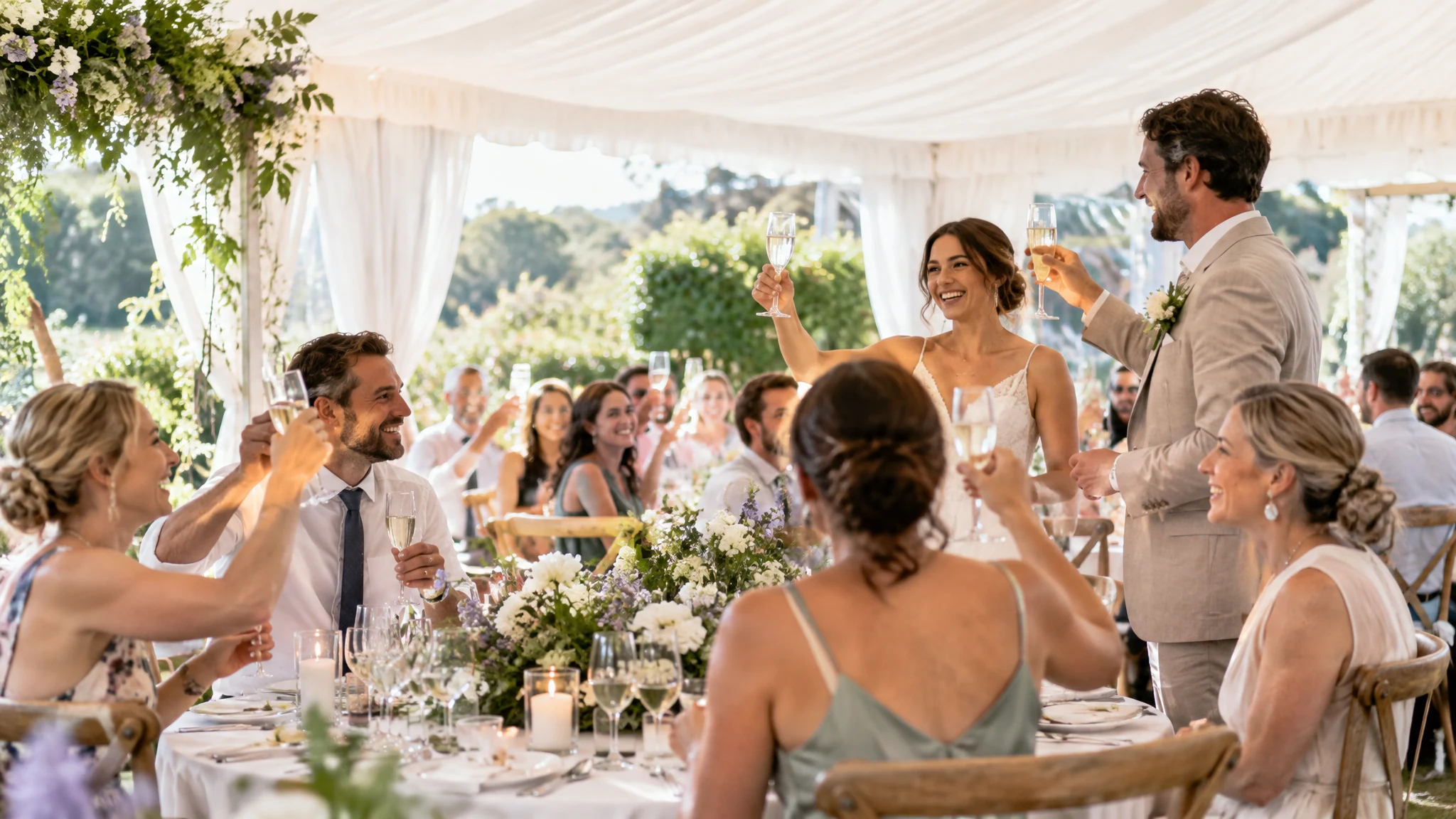 Pavillon mieten Hochzeit - Wofür das klassische Stoff- und Partyzelt spricht